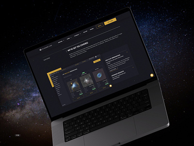 Website for Astrophotography design concept digital engineering galaxy league design agency mobile planet product design space tech typography user experience web