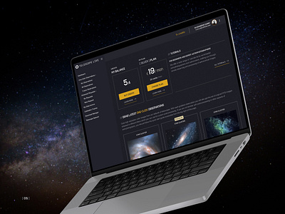 Website for Astrophotography branding business digital graphic design interface mobile product service space startup tech ui user experience web web design