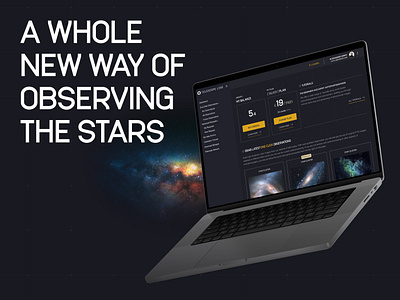 Website for Astrophotography branding business digital graphic design interface mobile product service space startup tech ui user experience web web design