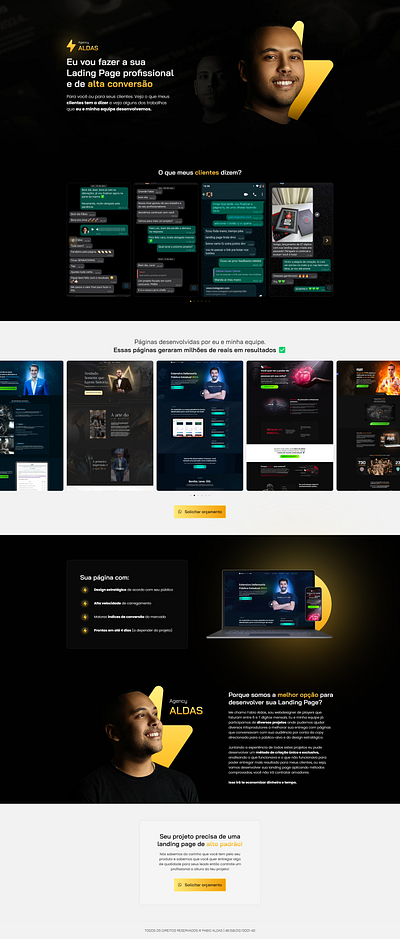 Landing page | Aldas agency design figma graphic design landing page pagina de captura pagina de vendas webdesign wordpress