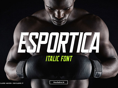 Esportica Italic Display Font esportica esportica italic font header headline italic typeface typography