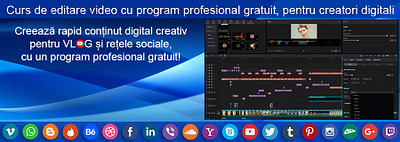 CapCut banner for romanian students curs capcut curs capcut limba română curs editare video editare video gratuita video creatori digitali video pentru blog video pentru vlog