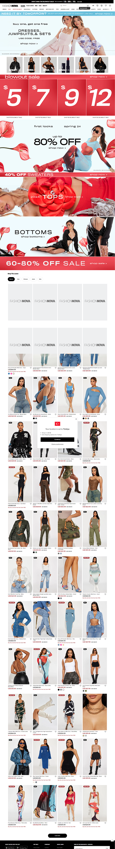 Fashionnova shopify store design graphic design logo shopify web devopment