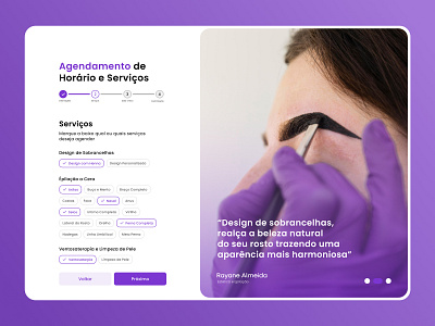 Appointment Page - Desktop appointment branding design desktop purple ui ui design web design