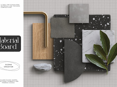 Material Board Scene Creator flat lay mockup flat lay scene creator interior design material moodboard mood board mood board mockup moodboard scene creator mockup scene generator textures