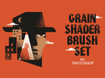 Grain Shader Brush Set for Photoshop distress gradient grain grain shader brush set grit grunge noise shading speckle tablet