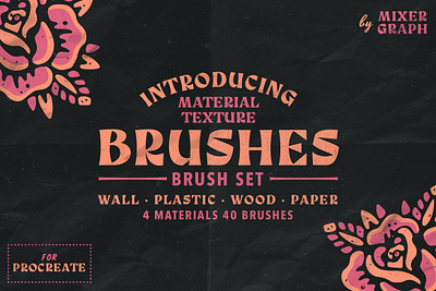 Material Texture Brushes Procreate brushes procreate distressed grain material texture brushes natural noise poster procreate textures