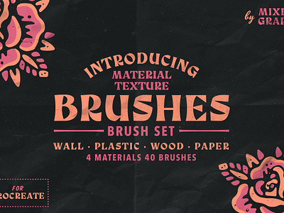 Material Texture Brushes Procreate brushes procreate distressed grain material texture brushes natural noise poster procreate textures