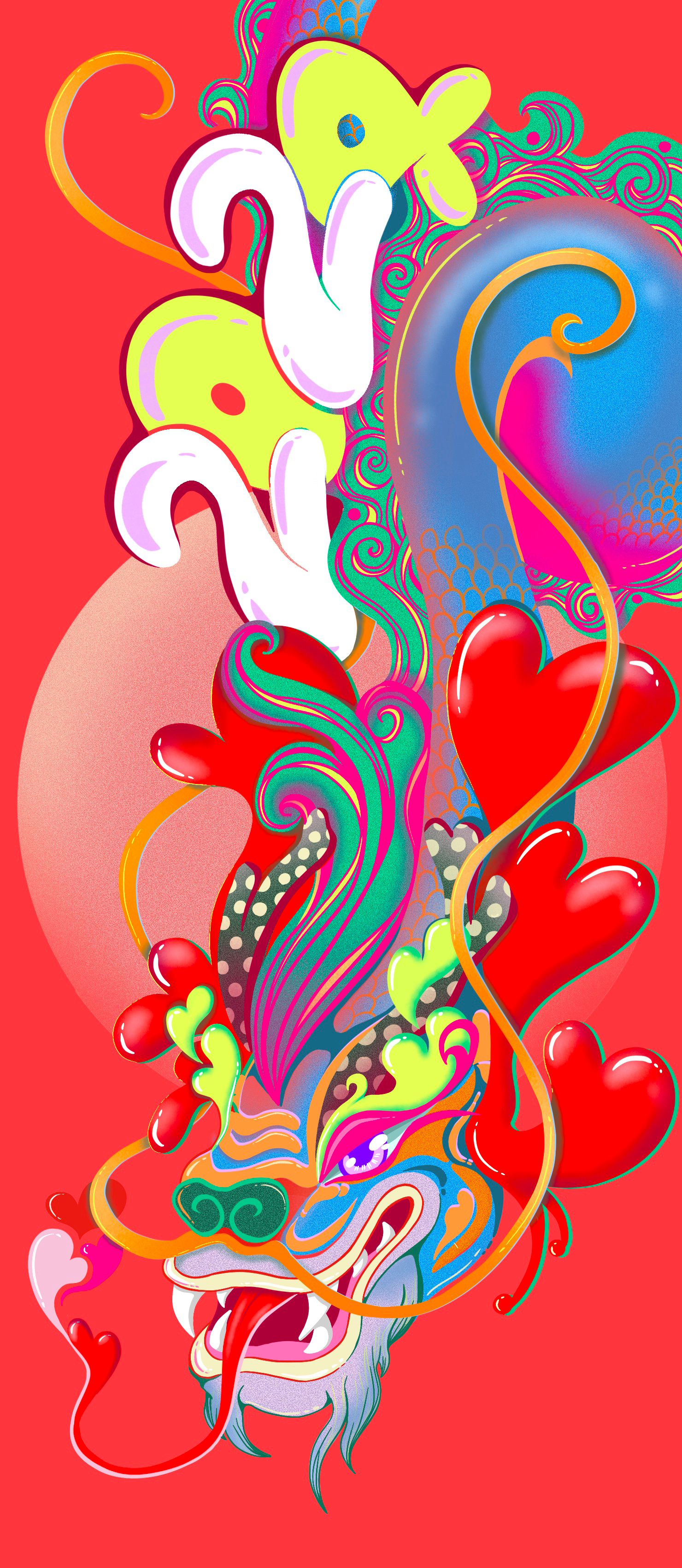 Year of the Dragon adobe fresco adobe fresco illustration art chinese new year color design digital digital illustration dragon dragon illustration illustration lunar new year new year year 2024 year of the dragon