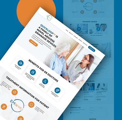 EM Device - Website Design clinic design doctor hospital landing page design medical patient ui ux web design web page design