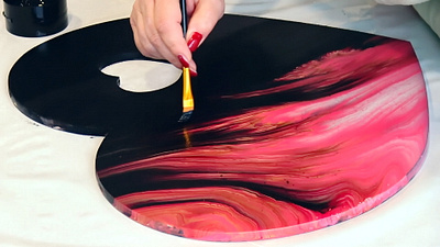 Flames of Passion:🔥❤️🔥Mastering the Split Cup Technique acrylic acrylic paint animation art design graphic design illustration paintings pouring tutorial