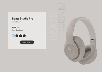 Daily UI Challenge #033 ; Customize Product for Beats 3d animation app beats branding challenge customize customize product dailyui design figma graphic design illustration logo motion graphics music product ux web