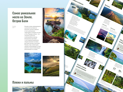 Landing page of the island of Bali branding design graphic design illustration typography ui ux