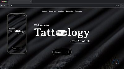 Tattoo Studio Design design figma landing tattoo ui ux web website