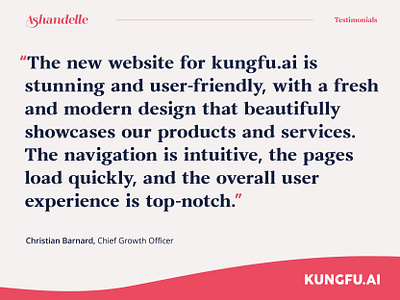 KUNGFU.AI Testimonial web design