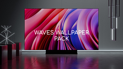 Waves wallpaper pack 2d 3d abstract background blender dark illustration light mockup screen ui wallpaper waves