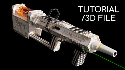 Plasma gun 3d gun modelling plasma sci fi texturing tutorial weapon