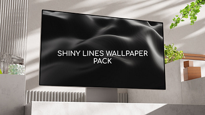 SHINY LINES wallpaper pack 2d 3d 3d file composition design lighting mockup modern screen shading soft wallpaper white