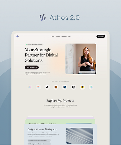 Athos 2.0 - Premium Portfolio Template framer framer website