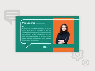 Testimonial branding dailyui design graphic design illustration logo realestate testimonial typography ui ux vector