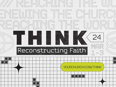 THINK 2024 Conference Design church conference design event faith graphic design reconstruction tetris