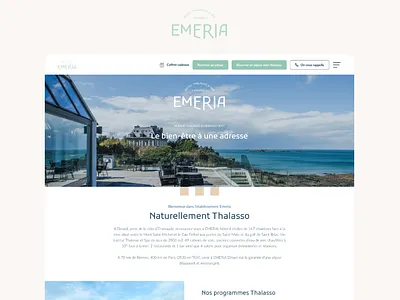Emeria Dinard design hotel luxury online booking online reservation thalasso ux ui design
