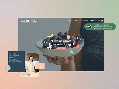 Kashu Health - Web design design e commerce health nutrition nutritionist shop ui ux web web design