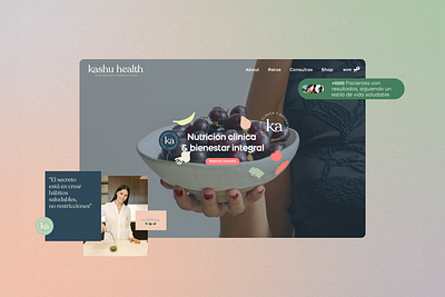 Kashu Health - Web design design e commerce health nutrition nutritionist shop ui ux web web design