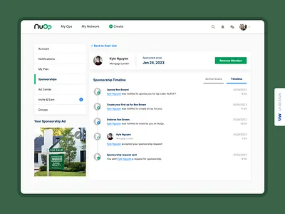 NuOp - Sponsorship dashboard app branding clean creative dailyui design flat graphic design illustration logo minimal real estate simple uxui vector web web design