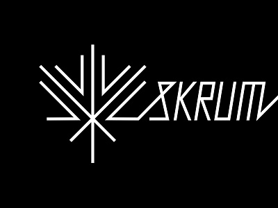 SKRUM logo design graphic graphic design lettering letters logo logotype vector