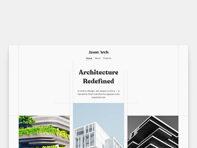 Minimalist architecture hero section architecture design minimalism ui uidesign ux