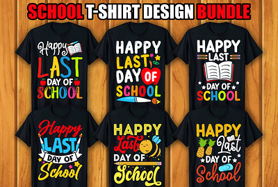 100th day of school T-shirt Design Bundle graphic design t shirt design bundle