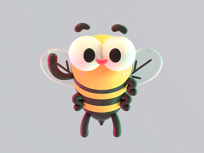 Bee / IBM 3d 3dcharacter 3dillustration animation bee c4d character cute design ibm illustration render vago3d