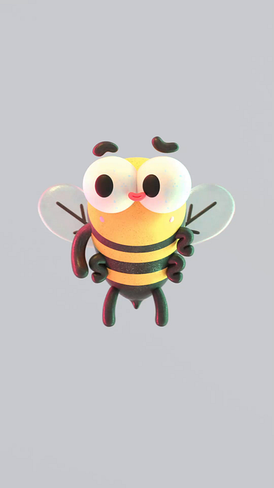 Bee IBM 3d 3danimation 3dillustration animation bee c4d character design illustration motion render vago3d