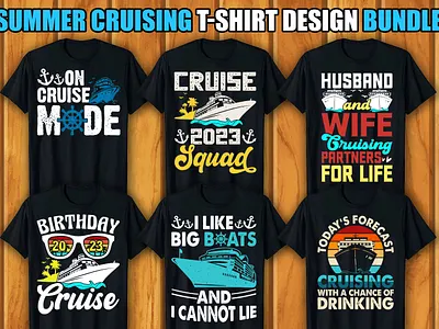 Summer Cruising T-shirt Design Bundle t shirt design bundle