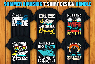 Summer Cruising T-shirt Design Bundle t shirt design bundle
