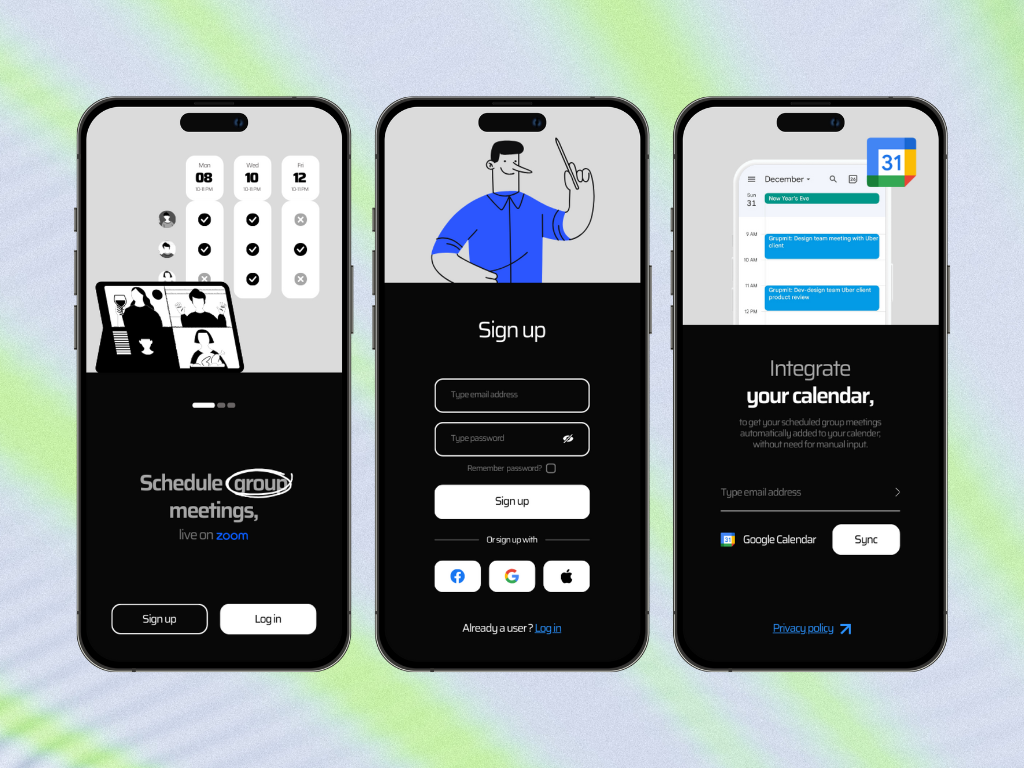 Group Scheduling App Design (UI/UX) by Abdullahi Jaja on Dribbble