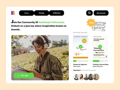 Audio Books' Store 📚🎧 UI concept 💡 audiobooks books design figma figmadesign interface readers readingbooks ui uidesign