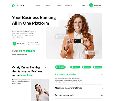 Online Banking Hero-section branding finance fintech graphic design hero section landing page online banking ui ux web design