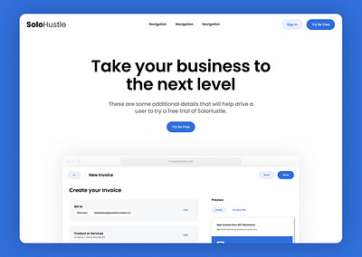 Homepage for SoloHustle design subscription freelancing ghostagent homepage landing page responsive saas solohustle subscription ui uiux design web design