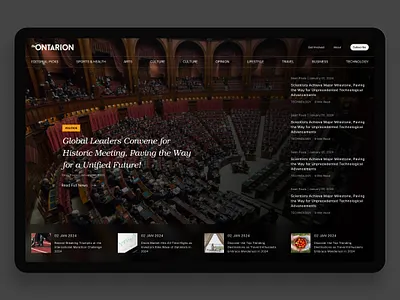 News & Media Website UI Design branding clean digital media digital news digital product news typography ui ux website