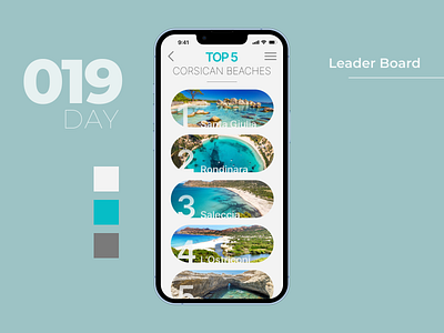 #Daily UI Challenge #019 - LeaderBoard daily ui daily ui 019 dailyui dailyui019 leaderboard top5 travel app travel blog ui challenge