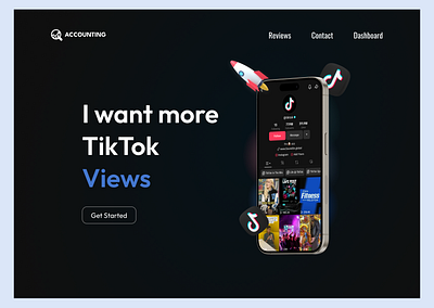TikTok promotion Website figma ui ux webdesign website website design websitedesign