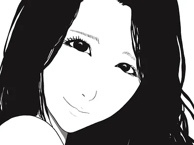 Monochromatic portrait cute design digital illustration france graphic design illustration monochrome portrait