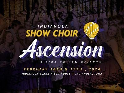 Indianola Show Choir Branding dance dance logo high school hot air balloon school school logo show choir show choir logo singer