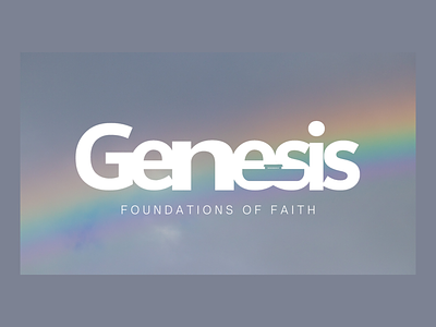 Genesis Sermon Series graphic design logo