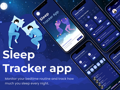 Sleep Tracking App app color theme sleep typography ui user cenyered design user exprience design ux