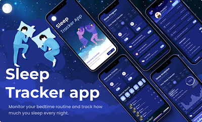 Sleep Tracking App app color theme sleep typography ui user cenyered design user exprience design ux