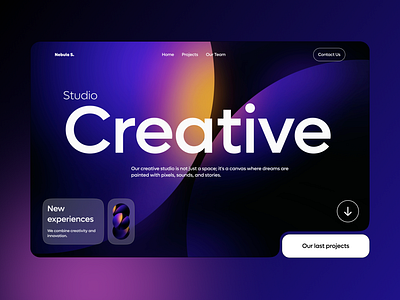 Digital Creative Marketing Studio Agency Website Landing Page agencia agency agency landing page agency website creative agency creative studio dark mode digital agency digital marketing agency digital marketing website gradients landing page marketing agency pagina web sitio web studio design ui ux web design website