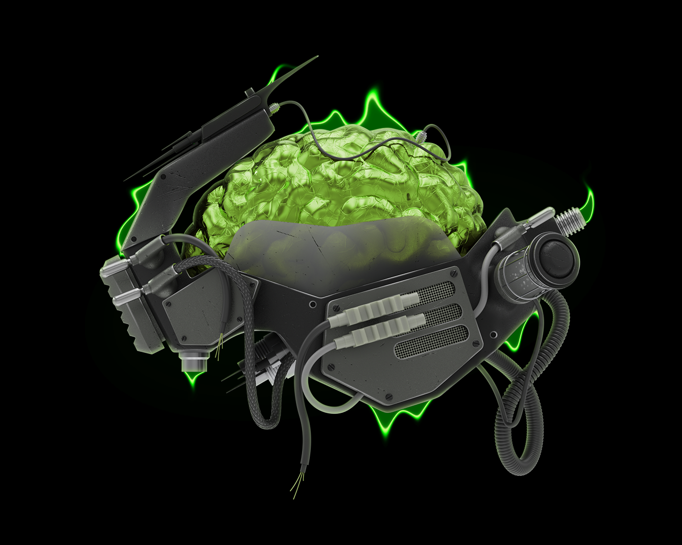 Robobrain 3d art illustration 3d 3dart 3dillustration brain cinema4d concept robot sci fi